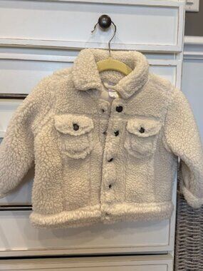 Carter's Baby Cream Sherpa Jacket | 12M